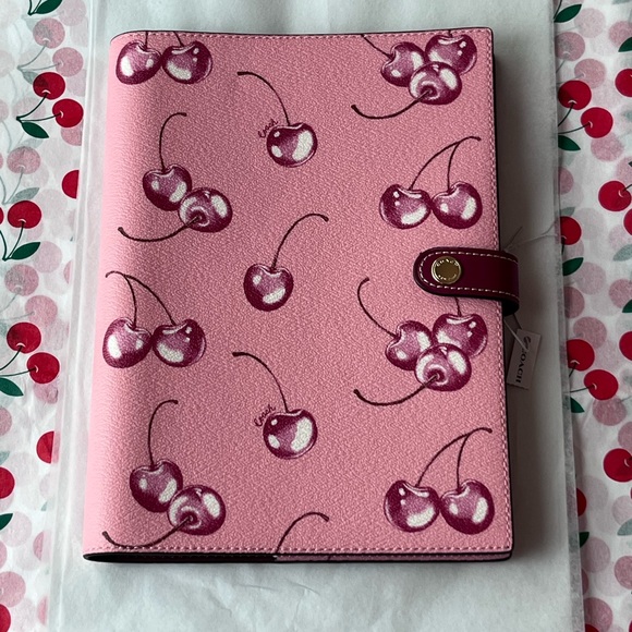 π COACH NOTEBOOK WITH CHERRY PRINT π NWT π - Picture 8 of 16